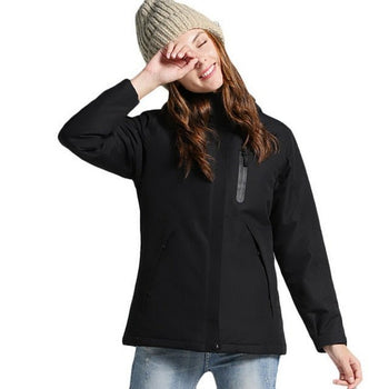 MANTEAU CHAUFFANT NOIR POUR FEMME - Veste Chauffante