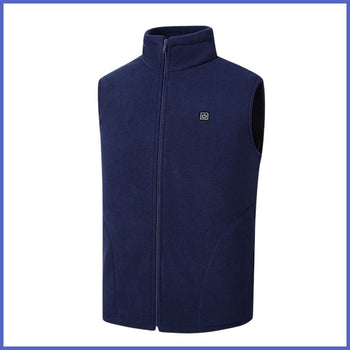 GILET CHAUFFANT EN POLAIRE BLEUE - Veste Chauffante