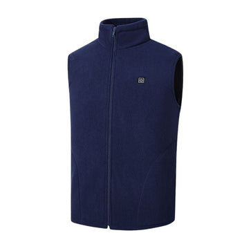 GILET CHAUFFANT EN POLAIRE BLEUE - Veste Chauffante