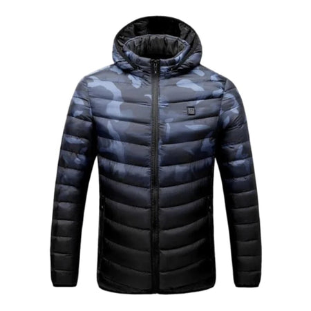 VESTE CHAUFFANTE CAMO BLEU - Veste Chauffante